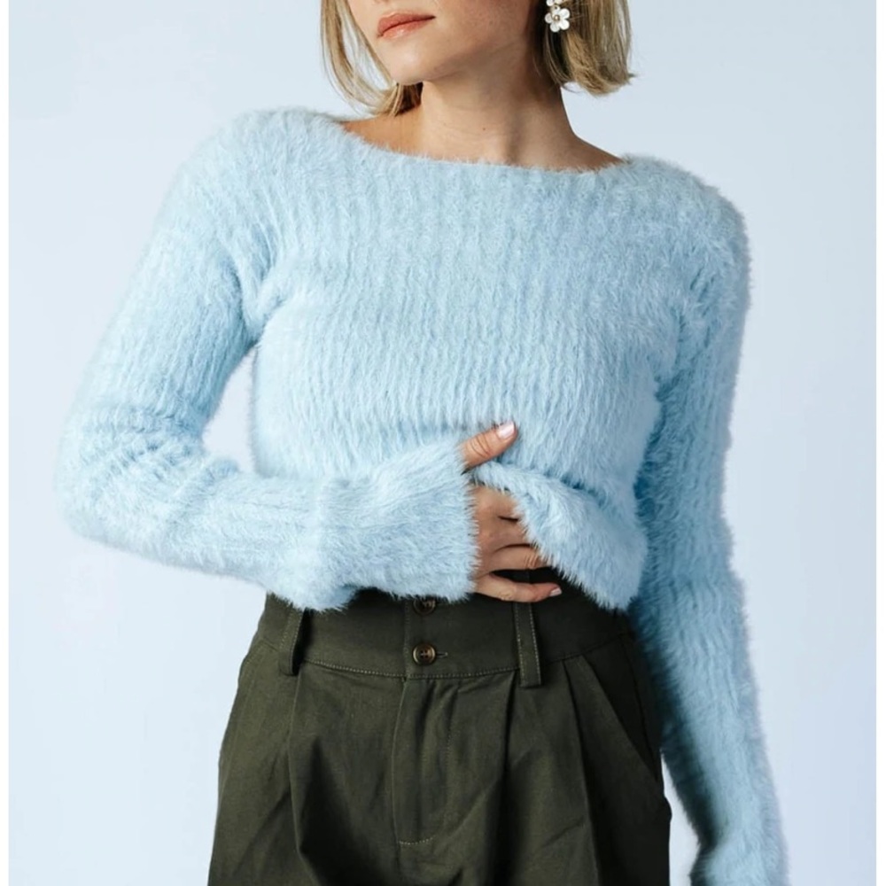 Brand: Clad and Cloth  Color: light/baby blue  Size: medium